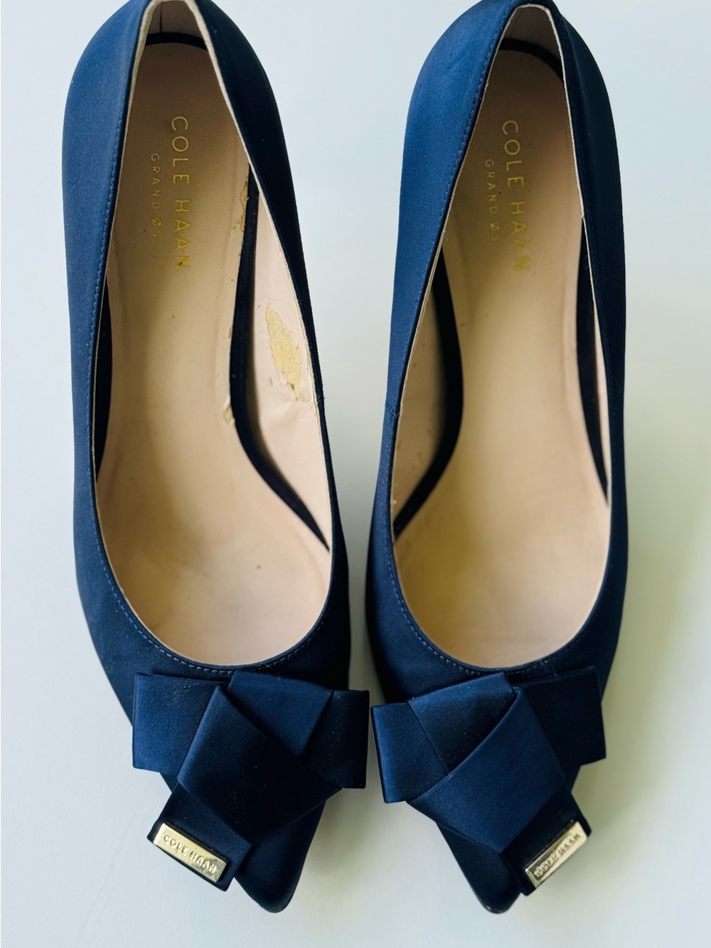 Cole Haan Navy Bow Ballet Flats